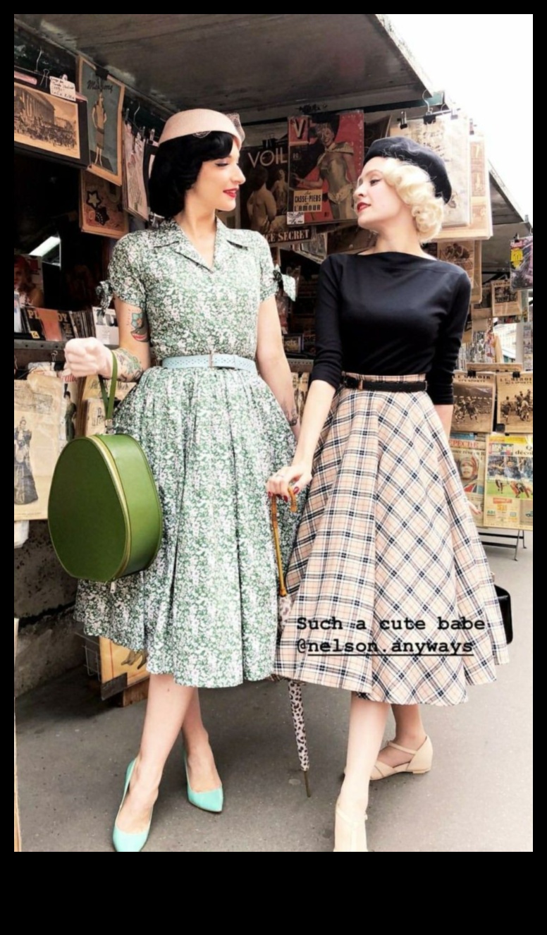 Vintage noskaņas: retro iedvesmotas tērpu idejas nostalģiskam pieskaņojumam