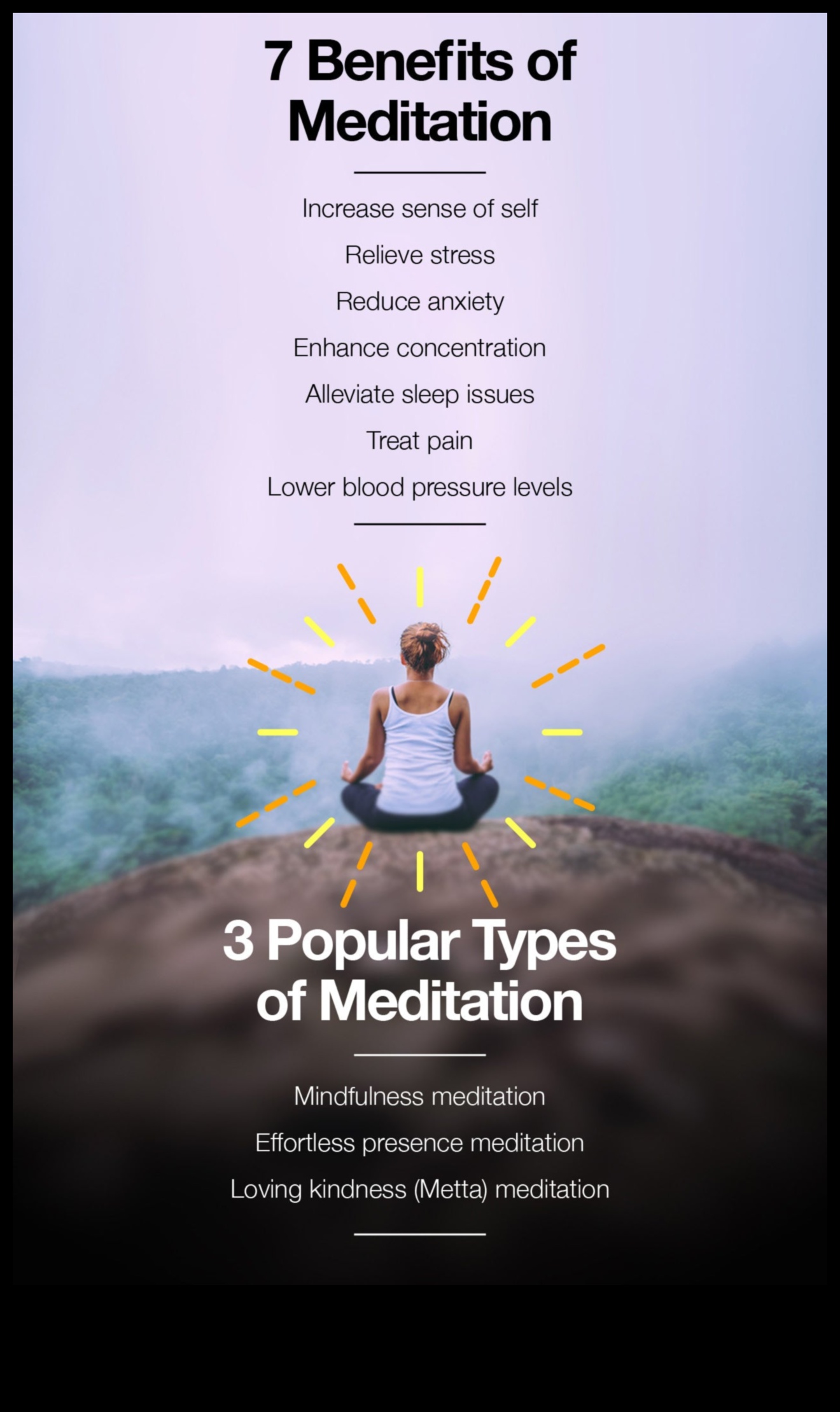 Uzlabojiet savu prātu: apzinieties apzinātas meditācijas priekšrocības